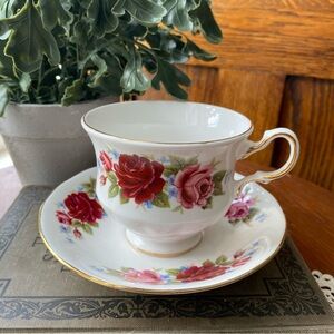Floral Teacup and Saucer Set
